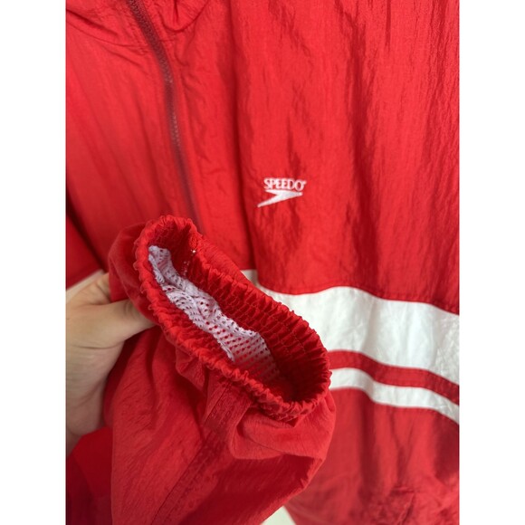 Vintage Red Speedo Windbreaker Jacket - Picture 12 of 13